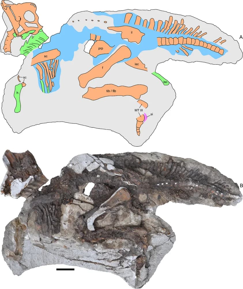 Parasaurolophus juvenile skeleton